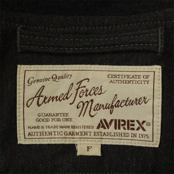 AVIREX Logo patch Zip jacket F gray Women Used