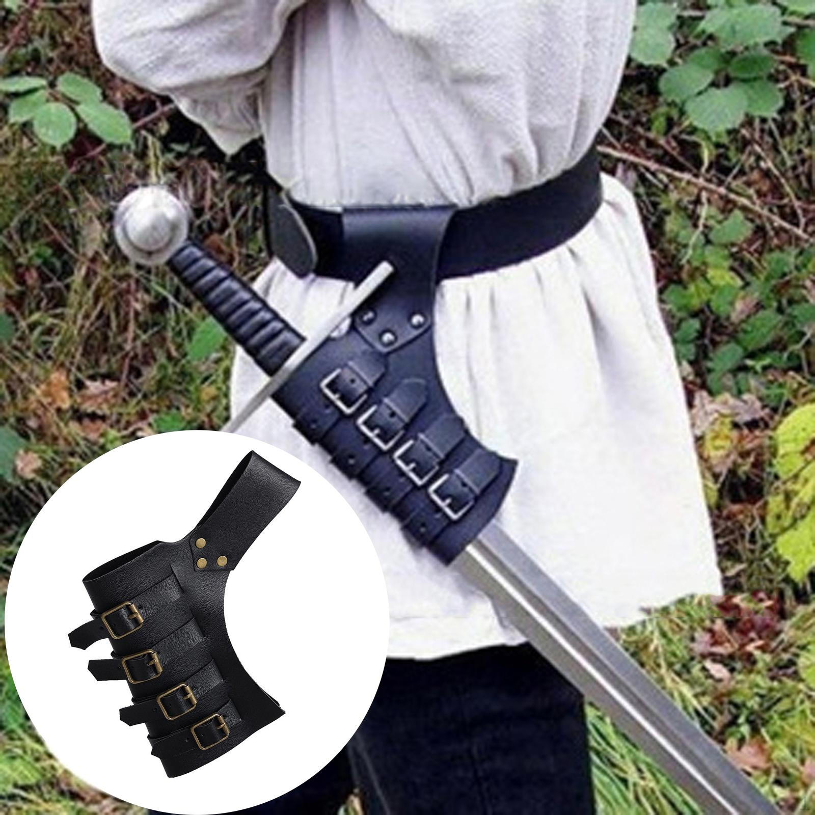 

Середньовічні піхви для пояса для рольових ігор. Святкова костюмована вечірка чорний