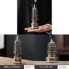 Classical Alloy Wenchang Tower Incense Burner For Home Office Decor And Spiritual Use