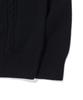 Soundslife Zigzag Cable Collar Knit Zip-Up Black