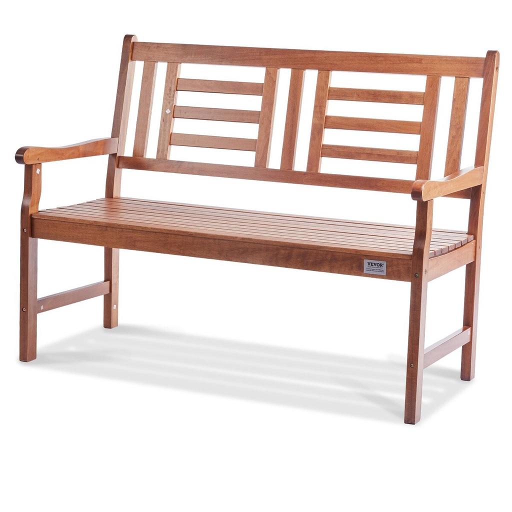 Outdoor Bench 48 In/121.9 Cm Wood Garden Bench 700 Lbs/317.5 Kg Park Patio Yard Porch Bench