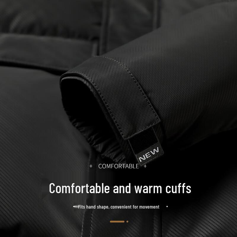 XueZhongFei Men's 90% Duck Down Hooded Short Business Casual Winter Jacket