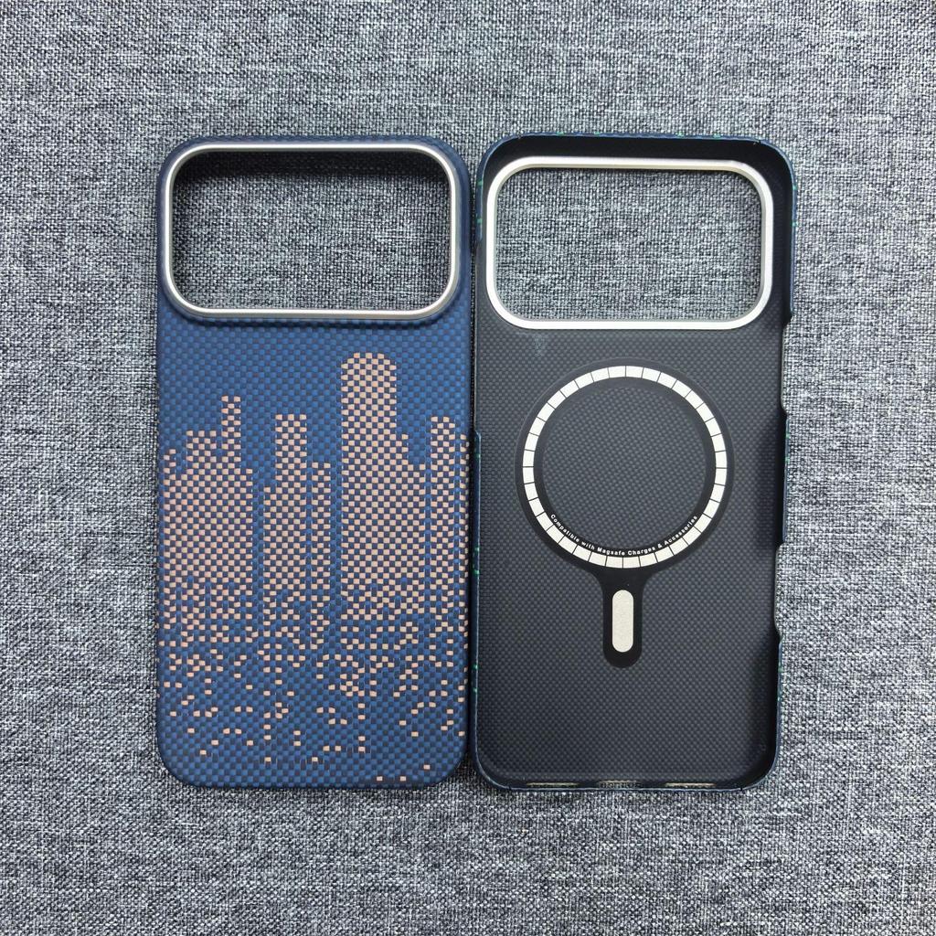 iPhone 17 Pro Max Kevlar Magnetic Case - Carbon Fiber Drop-Proof Cover