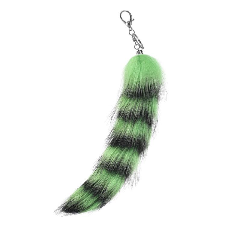 Multi Colored Furry Keychain Foxes Tail Shape Ergonomic Design Compact Portable Solution For Home Office And Outdoor Use