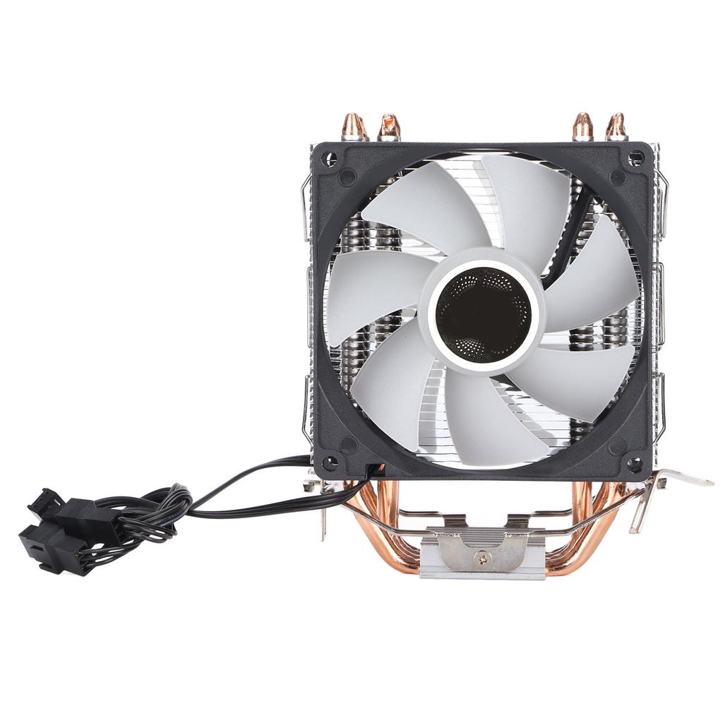 Computer Cpu Cooling Fans RGB 90mm 3pin 4 Heatpipes Noiseless Operation Plug and Play CPU FanDual Fan