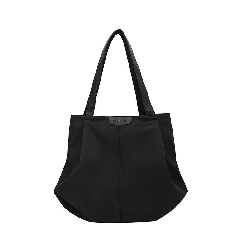 Stylish Large Capacity Canvas Tote Bag For Women In Black White And Khaki Ideal For College Students