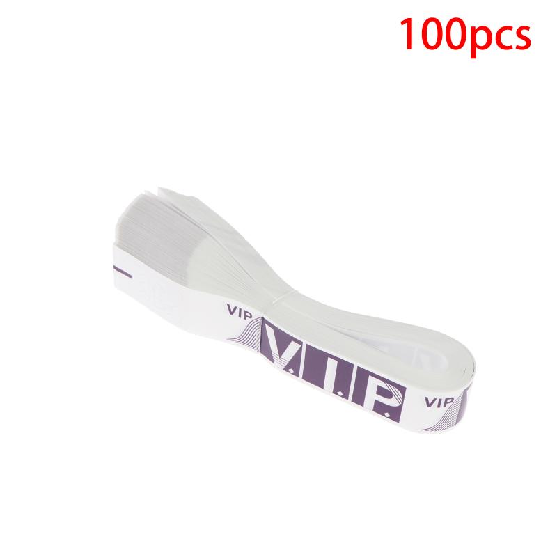 100Pcs Party Paper Bracelet Synthetic Paper Plastic Wristbands Sticky Wristband Painting Pattern Logo Paper Party Wristbands