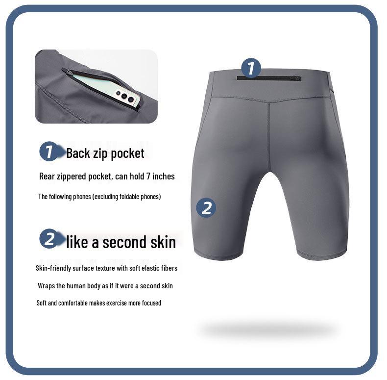 Men's Quick-Dry Breathable Sports Compression Shorts for Running & Mountaineering