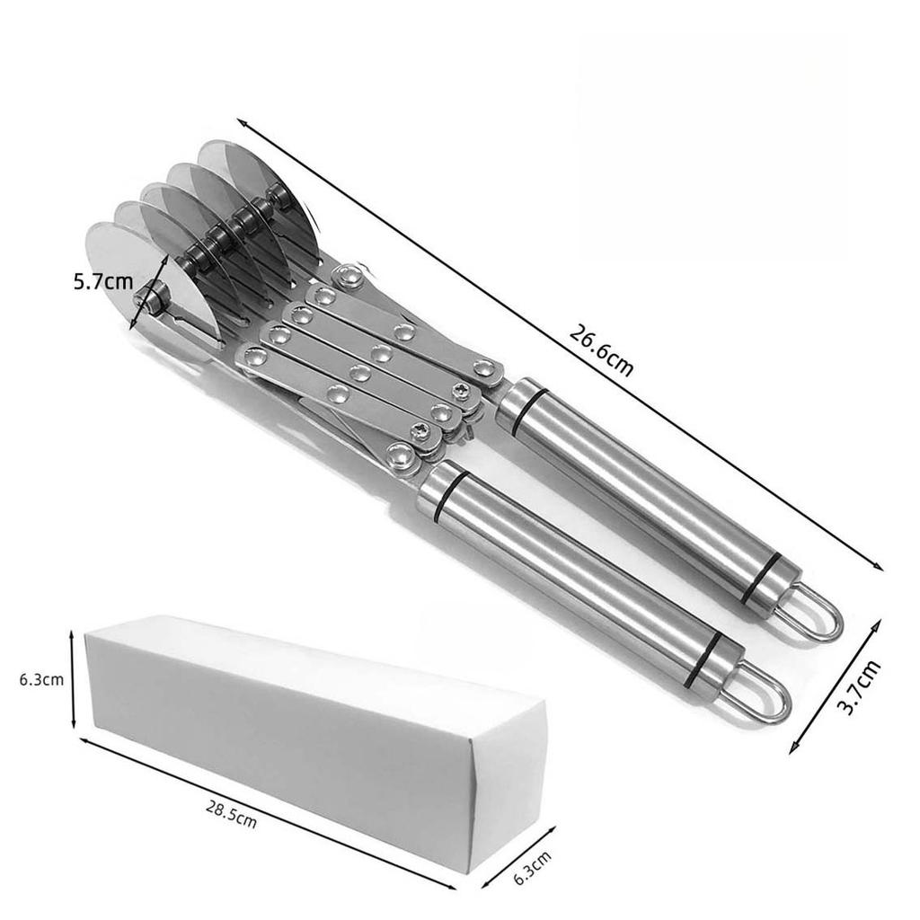 3/5/7 Wheels Retractable Multi-wheel Knife Stainless Steel Pizza Slicer with Handle Dough Divider Knife Pizza Slicer Tool