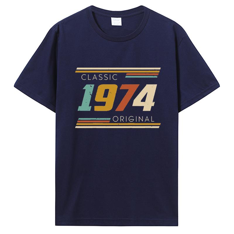 Old Vintage 1974 Birthday Men Women T-Shirt Wife Husband B-Day Presents Sayings Quote Graphic Clothing Oversized Tshirt