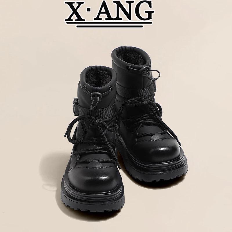 

Snow boots women s velvet thickened warm cotton boots winter new thick-soled non-slip waterproof short boots 35