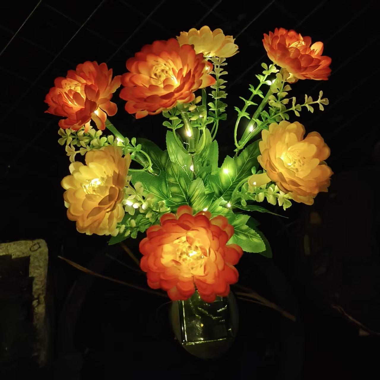 

Снежный цветок лотоса газонная лампа для наружного сада, двора, улицы, патио, декоративные цветы, солнечный свет Solar Snow Lotus [Red]