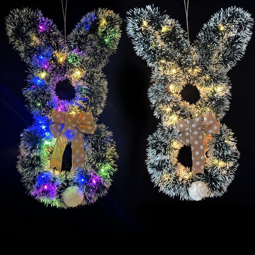 Bunny Adorable Easter Bow Decorative Wreath For Charming Celebrations Holiday