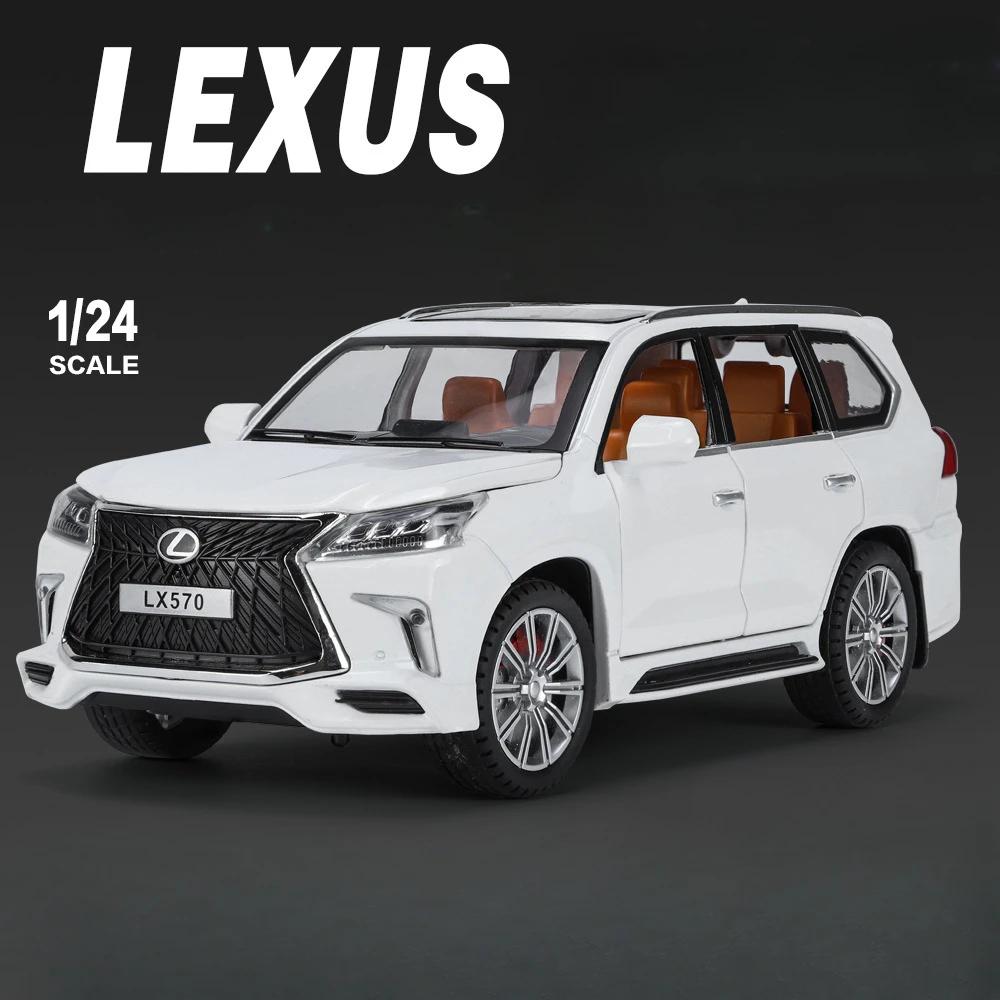 LGS2  Diecast 1/24 LEXUS LX570 Off Road Car Model Alloy Casting Toys Vehicles Kids Boys Gift Collective Home Decor Voiture Miniature