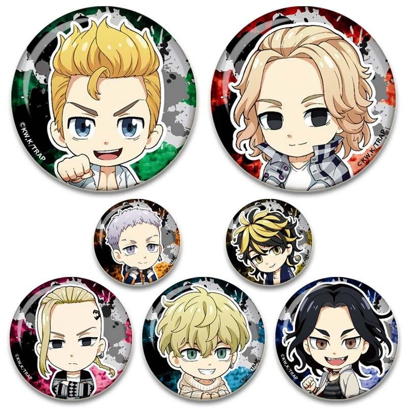 

58 мм значки «Токио Мстители» в виде комиксов, броши, булавки на пуговицах, коллекции фанатов аниме, подарки, рюкзак, сумка, рубашка, ювелирные аксессуары