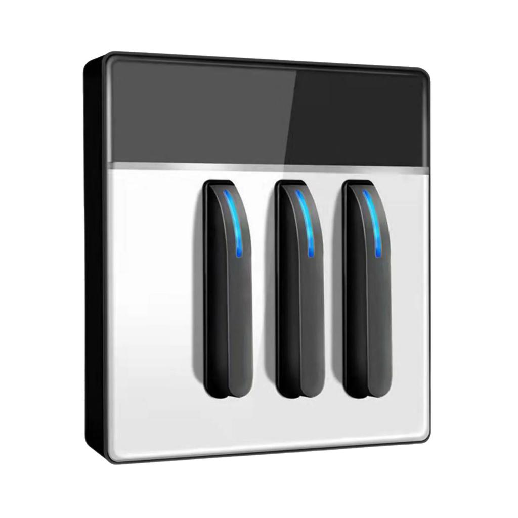 1/2/3 Gang Wall Glasses Panel Switches Enduring Electrical Light Switches Tempered Glass Panel Wall Light Switches