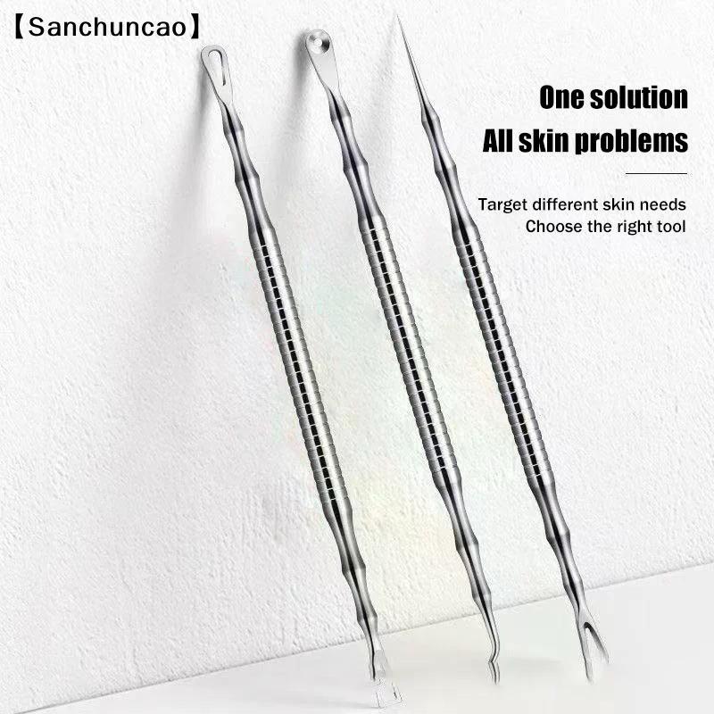 New Acne Blackhead Removal Needles Pimples Blackhead Clip Tweezers Beauty Artifact Blemish Extractor Remover Needle Tool