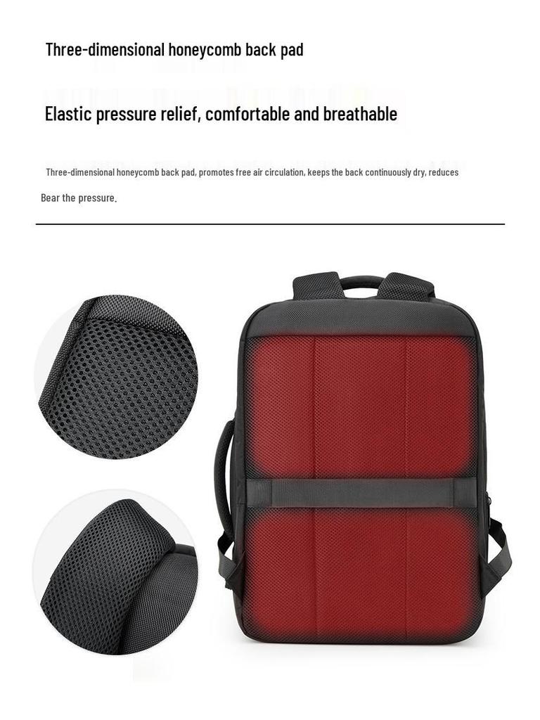 Herren High-End Wasserdichter Rucksack: Stilvolle Leichte Reise- & Business-Laptoptasche (15,6 Zoll)