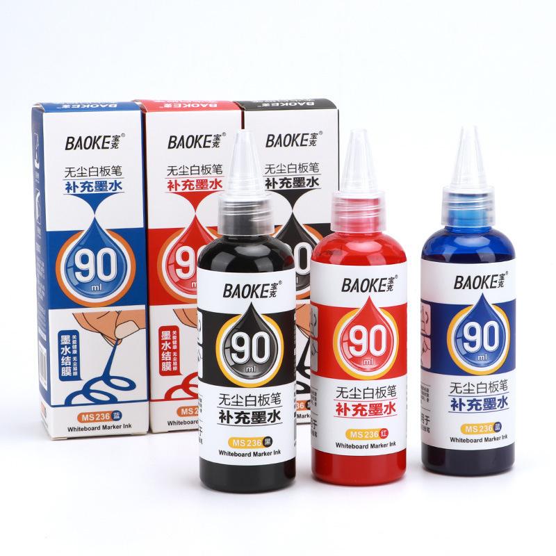 1 Box 90ml Whiteboard-Marker-Tinte Nachfüllflüssigkeiten Rote Blaue Schwarze Farben Kompatibel mit Allen Abwischbaren Whiteboard-Markern