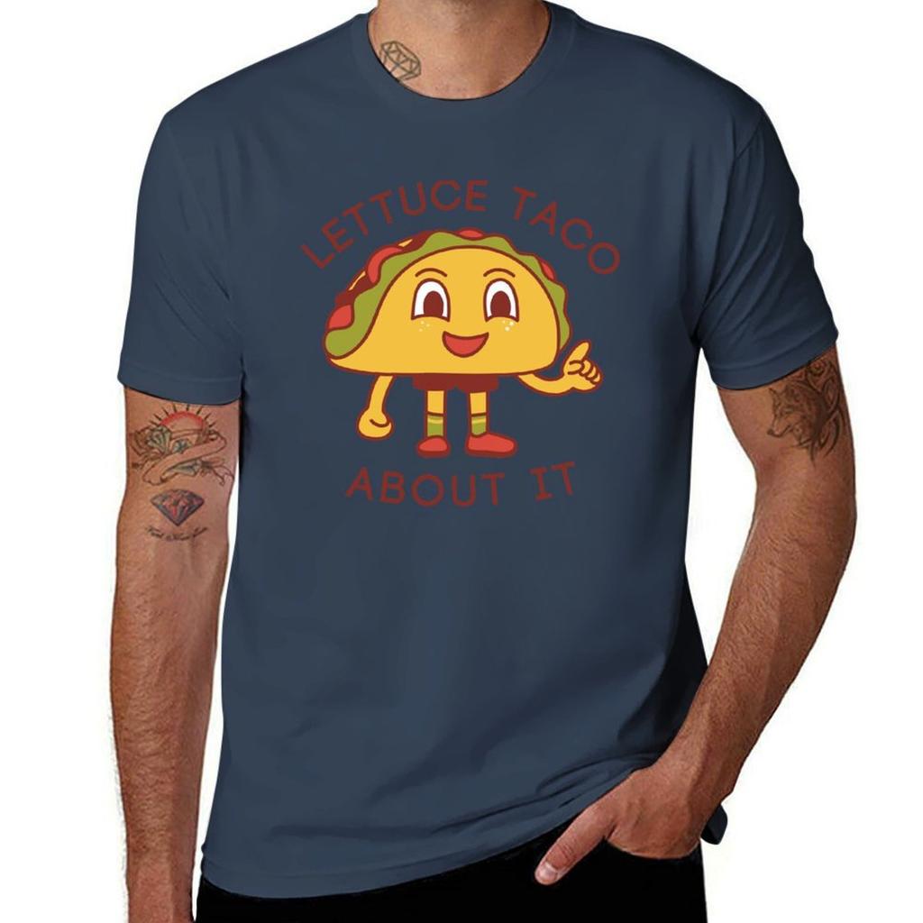 Lettuce Taco About It Tshirt Simple Casual Short Sleeve Tee Tshirt