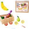 Wooden Fruit Cutting Playset: Hands-on Educational Kitchen Toy for Early Learning