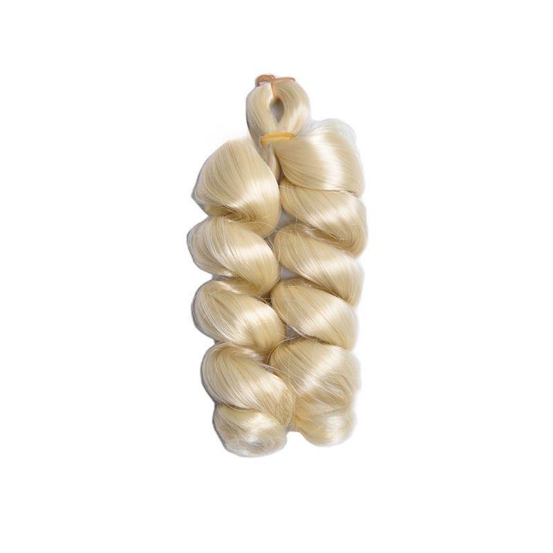 Synthetic Loose Wave Crochet Hair 12 Inch French Loose Curled Body Wave Woven Hair Water Wave Women's Wig Monochrome Mixed Color