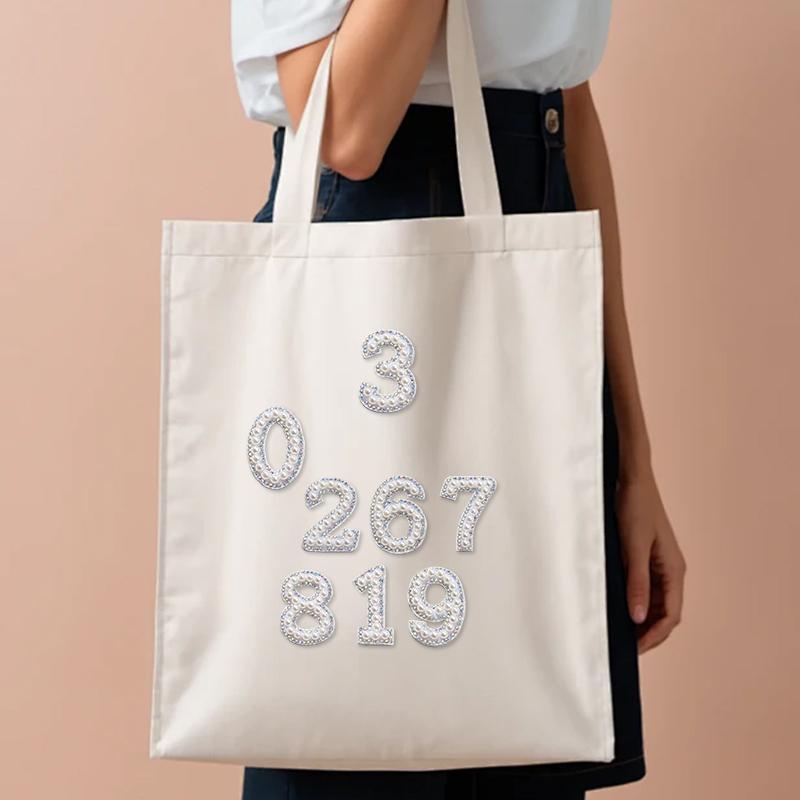 10Pcs Clothing Decal Diy Decoration Digital Patch Sparkling Crystal Pearl Digital Patch Clothing