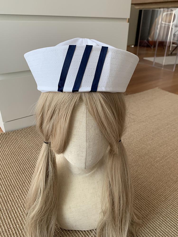 

Stylish Blue Striped Sailor Hat For Women With Autumn Winter Knit Fabric For Outdoor Casual Wear Color A