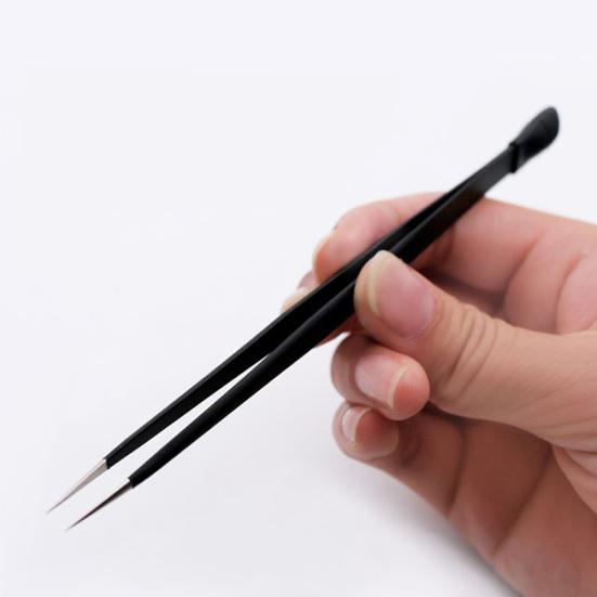 Stainless Steel Dual Head Nail Art Nippers Tweezers Clip Rhinestone Gem Picker