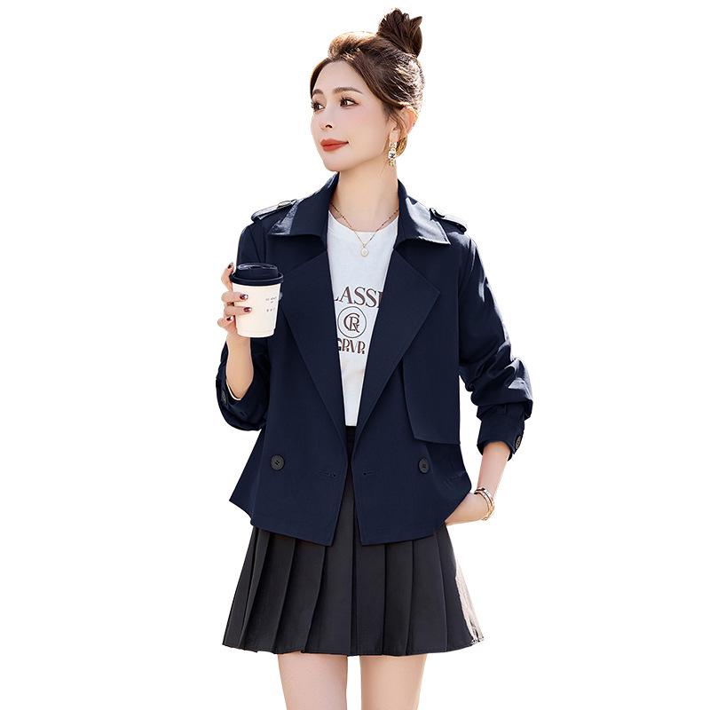 Women's Petite Trench Coat - Versatile Fashion for Spring & Autumn ZY2505