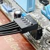 9-Pin 90° Elbow Motherboard Jumper: Dual Boot/Restart Desktop Switch
