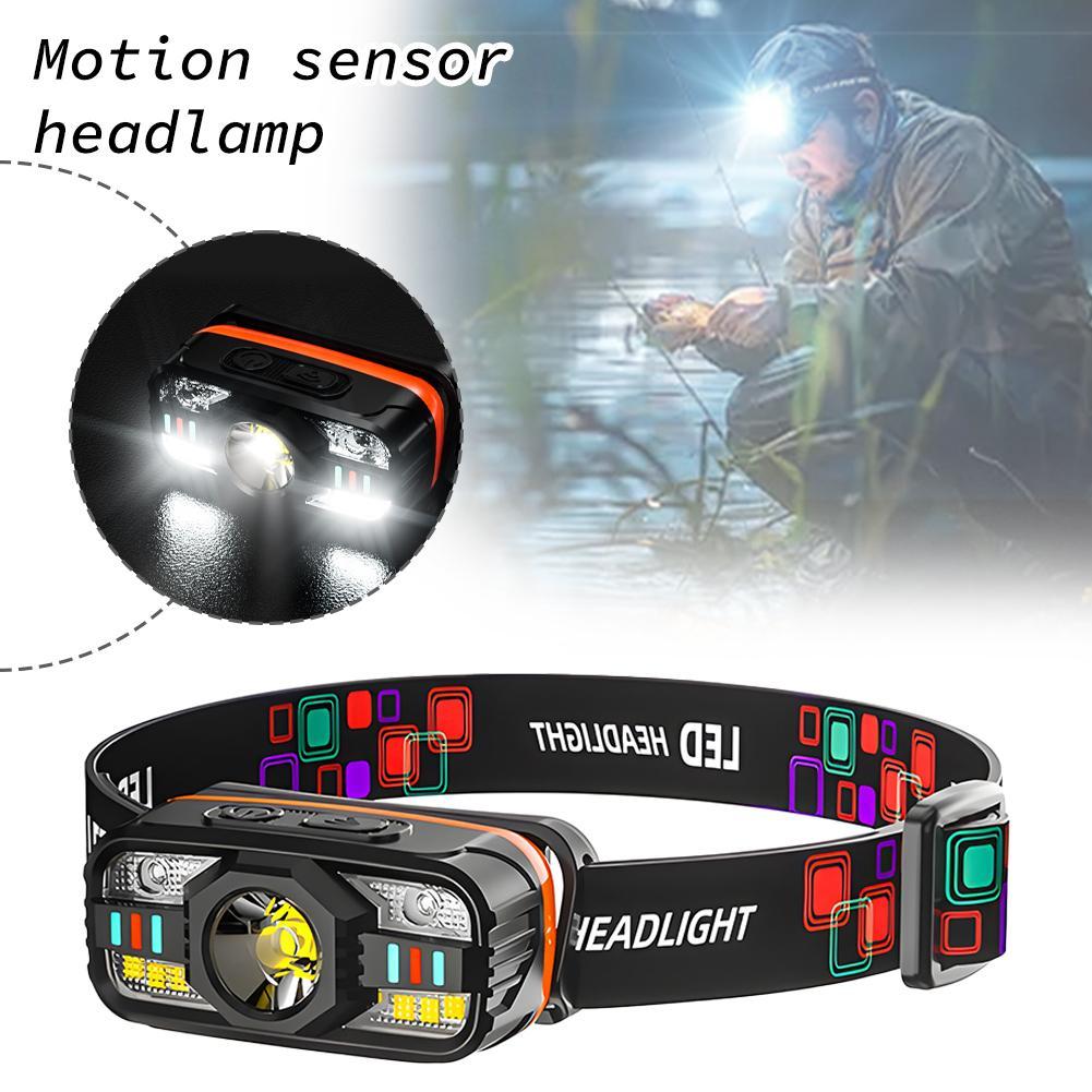 Rechargeable Headlamp Flashlight Super Bright LED Headlight With Red Light Waterproof Lightweight For Outdoor Camping Fishing