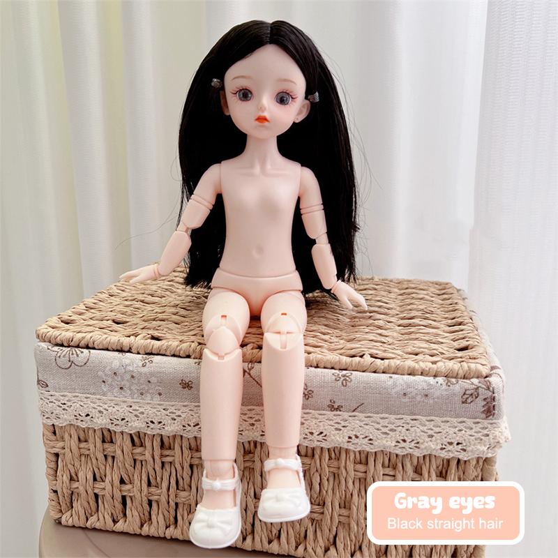 Bambola BJD Nuda Aploidi Giunti Multipli Rimovibili 30cm 1/6 3D Occhi Attrattivi Bambola Regalo di Compleanno Giocattolo per Ragazze