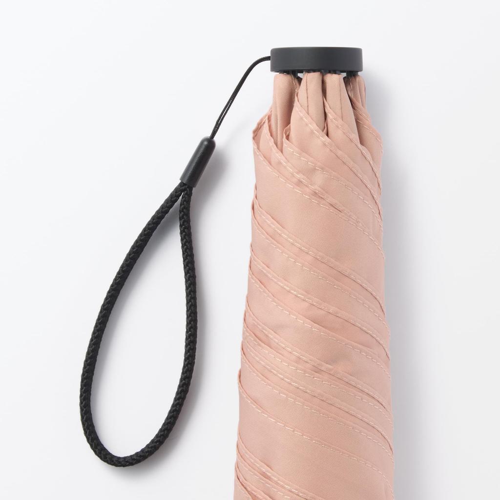 MUJI Lightweight Folding Umbrella for Sun and Unisex Light 50cm Rain, Adult, DEA03A5S, Pink,