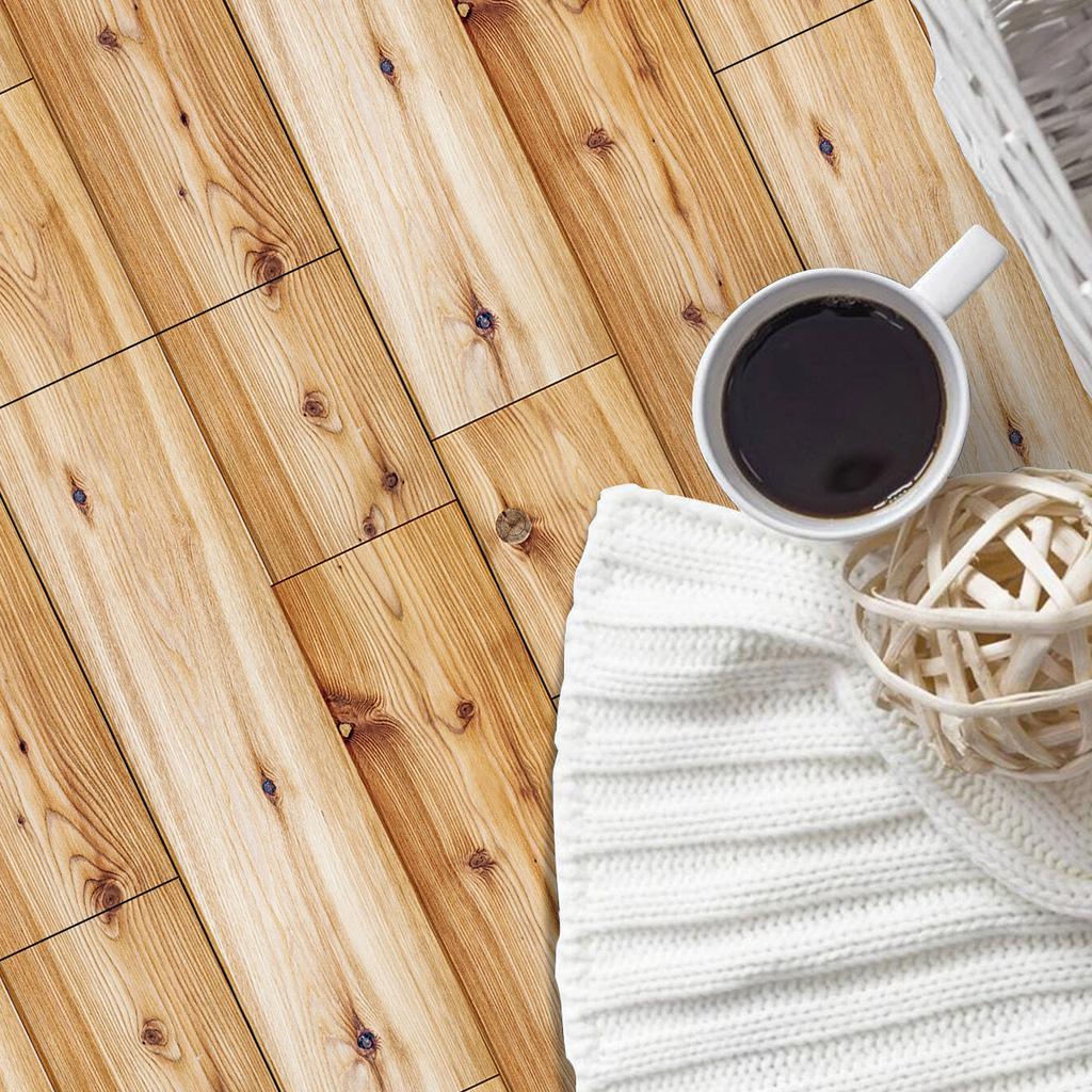 40X15 Cm 2 Stycken Pvc Trämönster Väggklistermärke Självhäftande Vattentät Vardagsrum Sovrum Väggdekoration Golvklistermärke