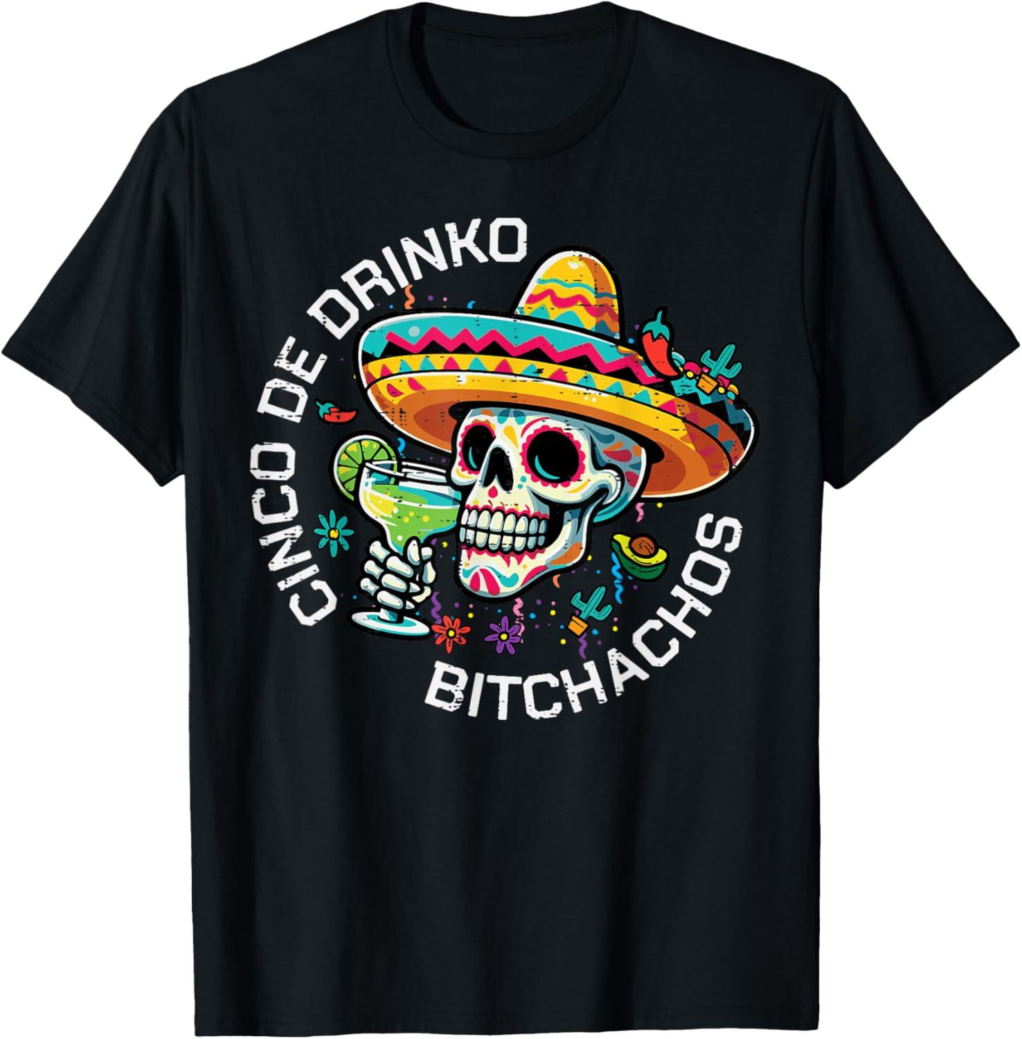 Cinco De Mayo Sugar Skull Sombrero Fiesta Party Men Women T-Shirt S разноцветный