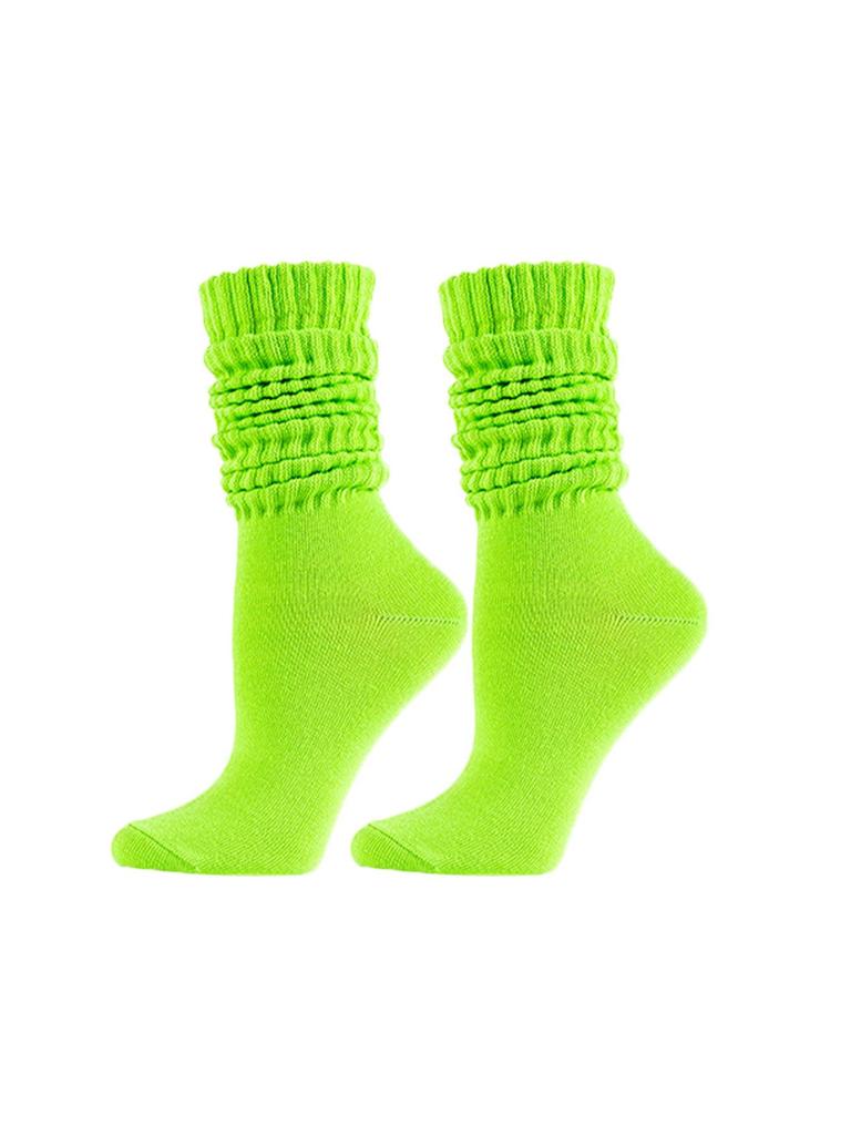 Candy Color Chunky Socks for Men and Women - Autumn/Winter Solid Slimming Long Socks