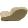 Allegra K Women's Open-Toe Wedge Heel Sandals with Glitter Platform Slip-On, Gold, Size 25.0cm
