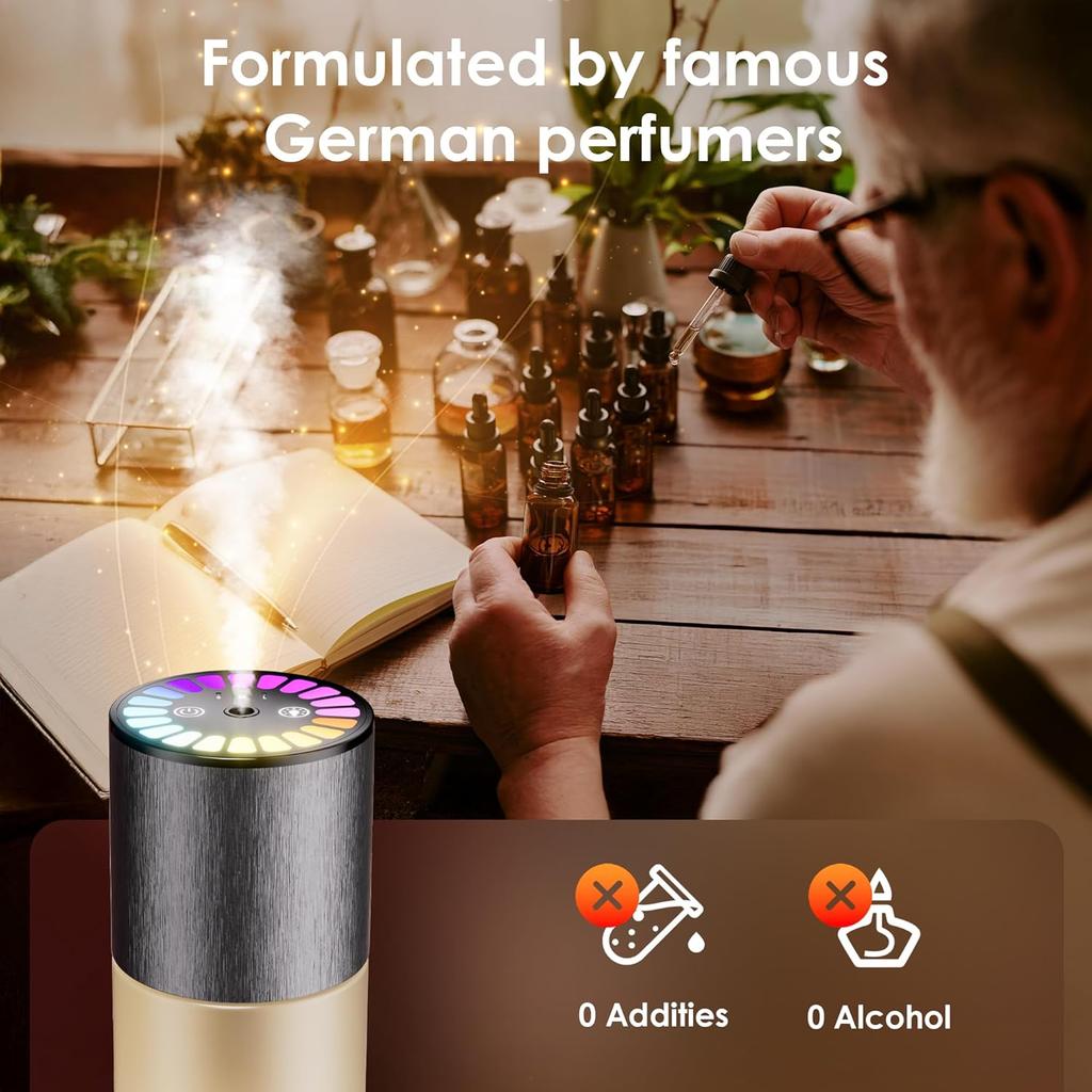 Car Air Freshener, Car Fresheners Long Lasting, Auto On/Off, 3 Adjustable Modes For  Scent Intensity, 150ML Large Capacity, Diffuser With RGB Music