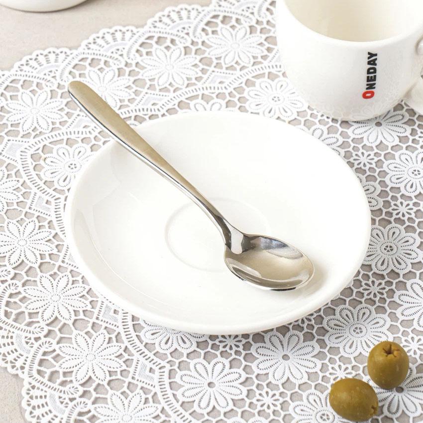 Premium 304 All-Stainless Steel Tea Spoon (14cm) Silver