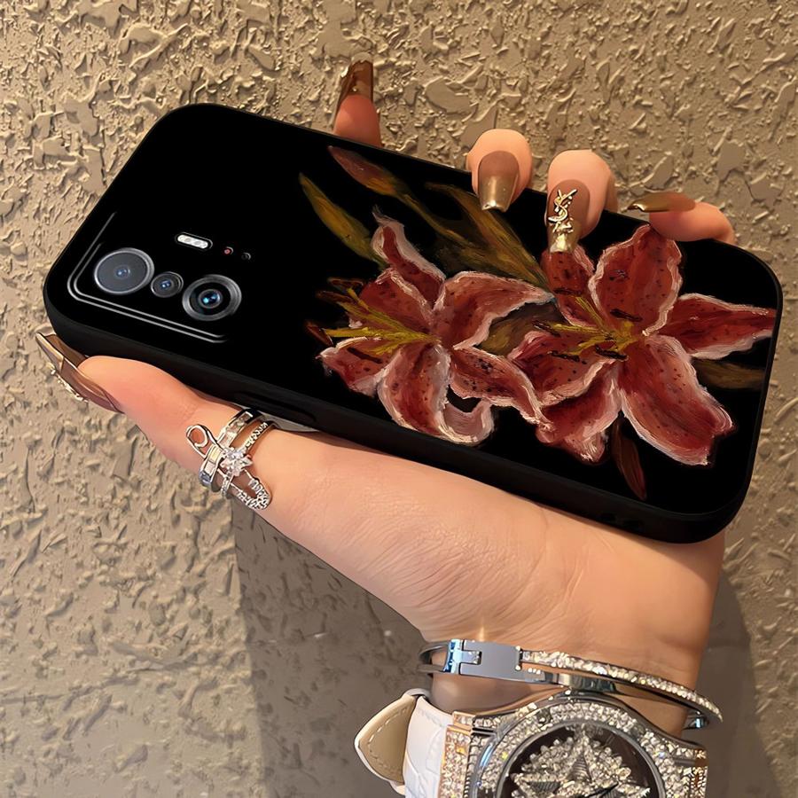Case for Xiaomi Mi 13 Lite 10T 15 Pro 11T 14 12 12T Pro 12X 11 Funda Phone Cover Lily Orchid Flower Print