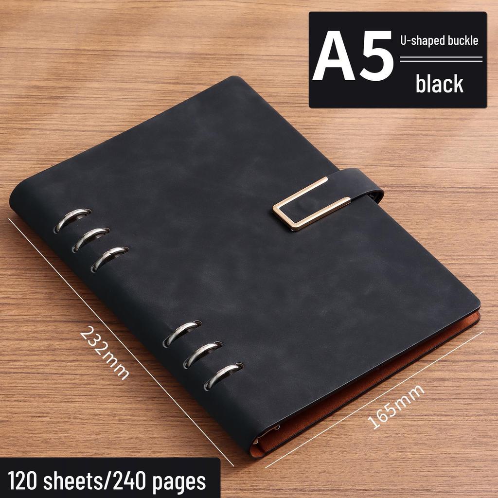 Anpassbares A5/B5 Loseblatt-Notizbuch mit herausnehmbaren Seiten und Logodruck für den Geschäfts-/Bürogebrauch