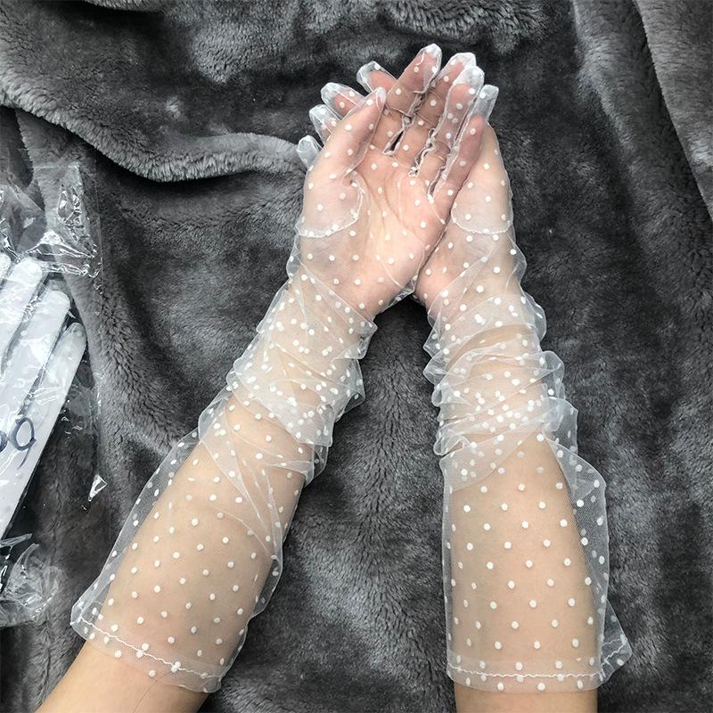 Sunscreen Gloves Summer Thin Mesh Gloves Cycling Driving Touch Screen Lace Gloves