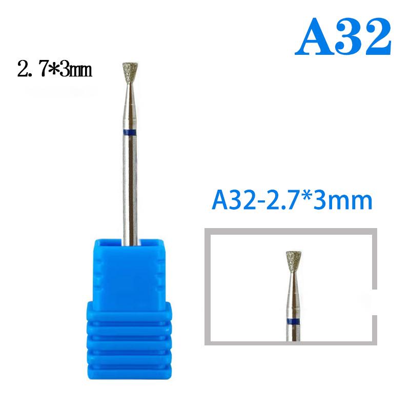 Diamond Nail Drill Bit Cuticle Clean Milling Cutter Nails For Electric Manicure Machine Accessories Ball Burr Removing