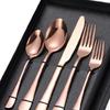 5Pcs Portable Stainless Steel Flatware Reusable Tableware Lightweight Backpacking Cutlery Dinnerware