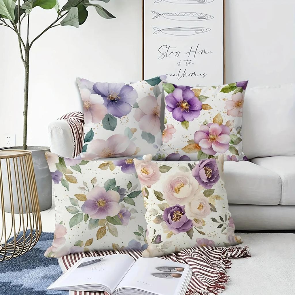 Home Decor Floral Patterned Cushion Covers For Elegant Decor Pattern Cushion Cover Suitable For Sofa Bedroom Car Pillow Cover