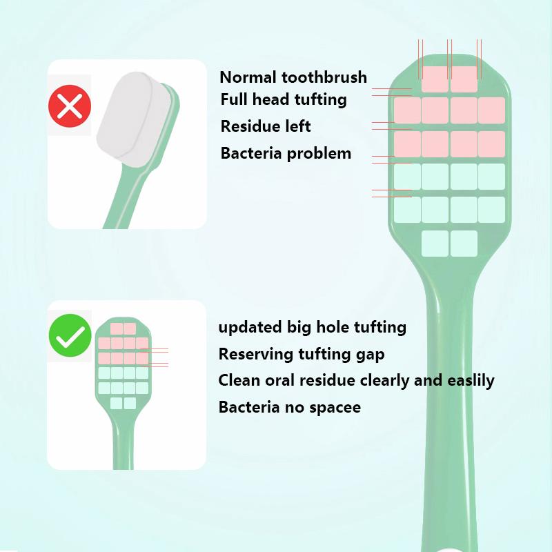 Factory Extra Clean Ultra Soft Super Thin Soft 10000 Bristle Adult Toothbrush