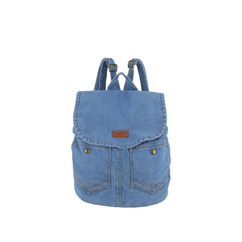 

Рюкзак великої місткості Жіночий джинсовий рюкзак синій