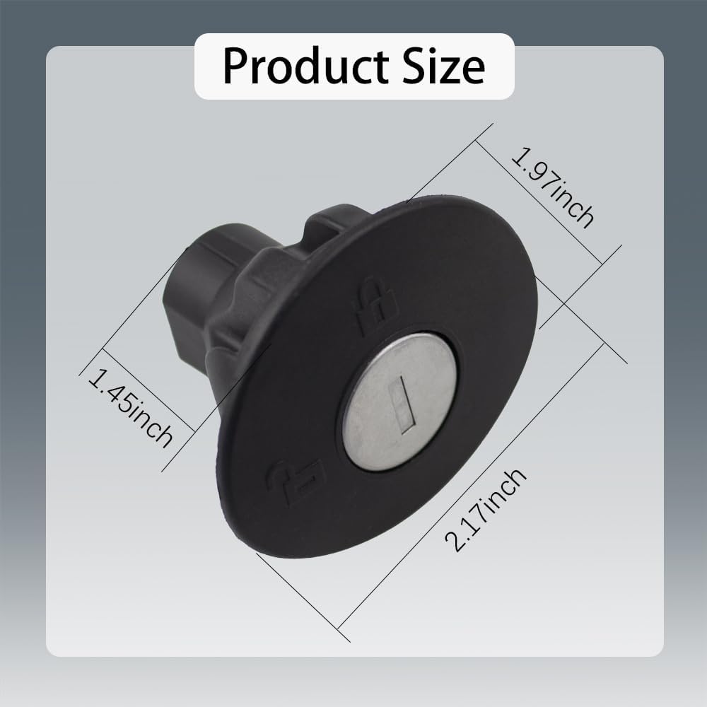 ASUBHA 8U5Z-9C268-B Gas Cap BU5Z-9C268-B Fuel Tank Cap, Fuel Tank Filler Cap, Gas Lock Fuel Cap with Key, Car Locking Fuel Cap Cover Replacement for