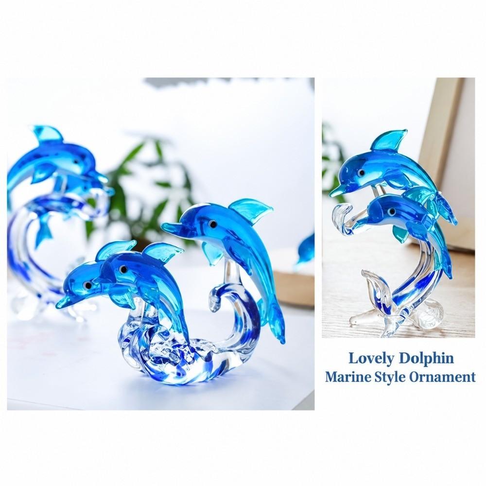 Creative Dolphin Figurine Cute Dolphin Decor Ocean Theme Dolphin Ornament Fish Tank